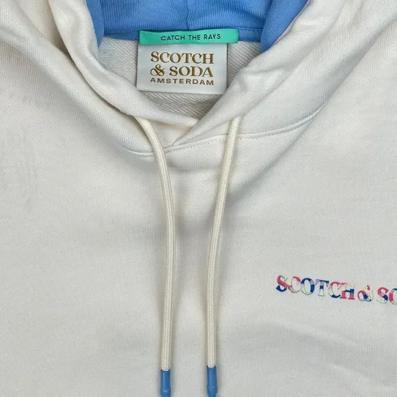 NWOT Scotch & Soda Mens Pullover Logo Hoodie Sweatshirt Sweater Size L (DEFECT) - Picture 6 of 16
